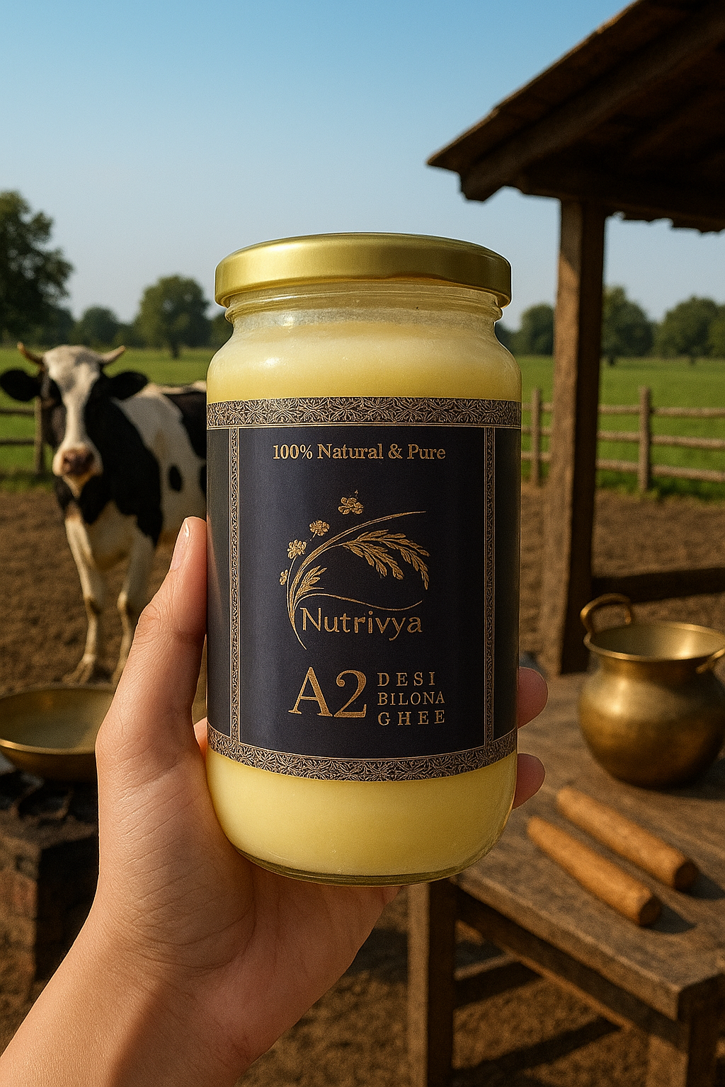 Gir Cow A2 Ghee-Made From Curd 500ml